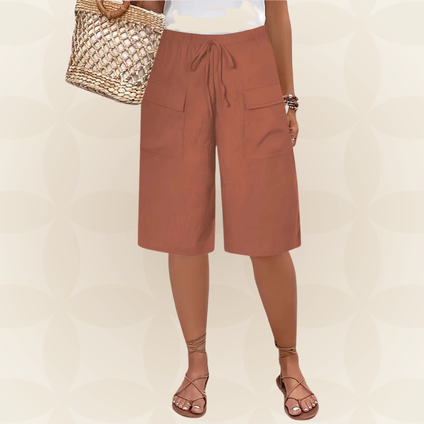 Clota | Korte broek met elastische tailleband - 1+1 GRATIS