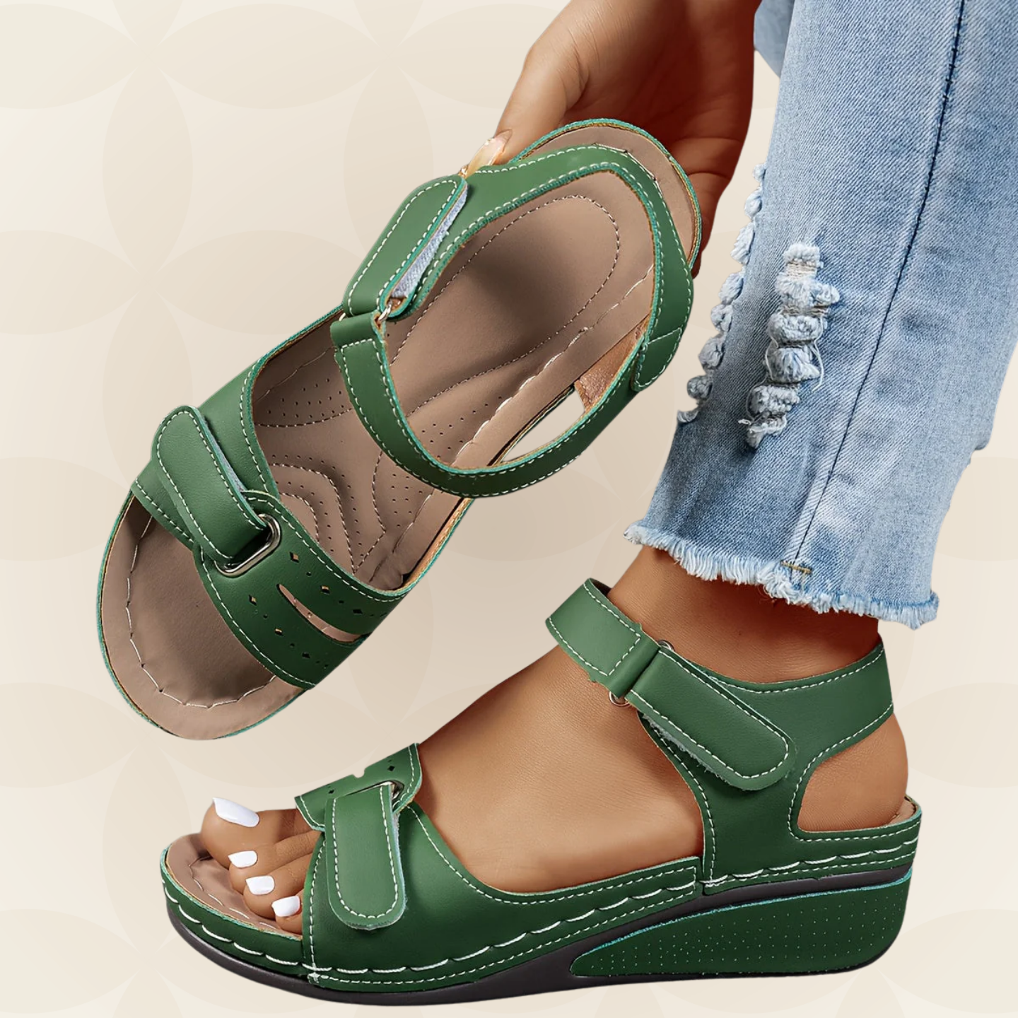 Sophie – Orthopedische Sandalen voor Hielspoor, Brede Voeten & Artrose