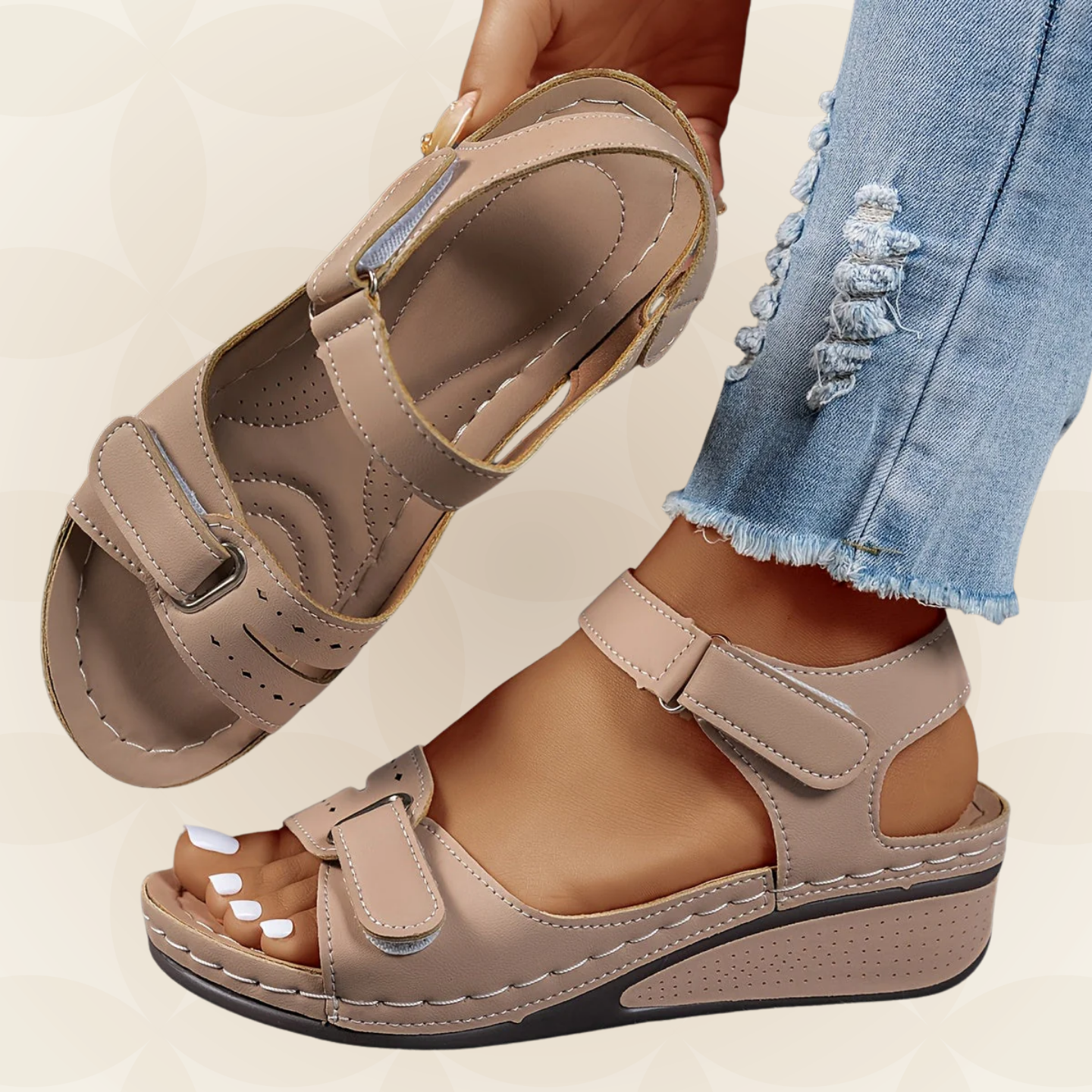 Sophie – Orthopedische Sandalen voor Hielspoor, Brede Voeten & Artrose