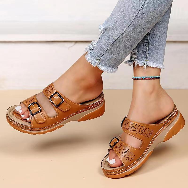Julia | Orthopedische sandalen voor hielspoor, brede voeten & artrose