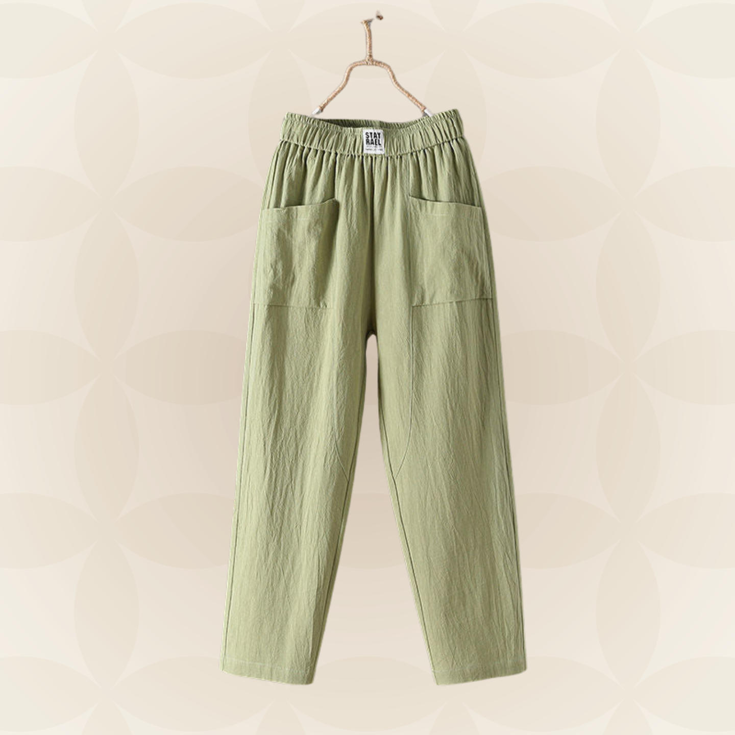 Margriet - Katoen En Linnen Effen Kleur Casual Broek