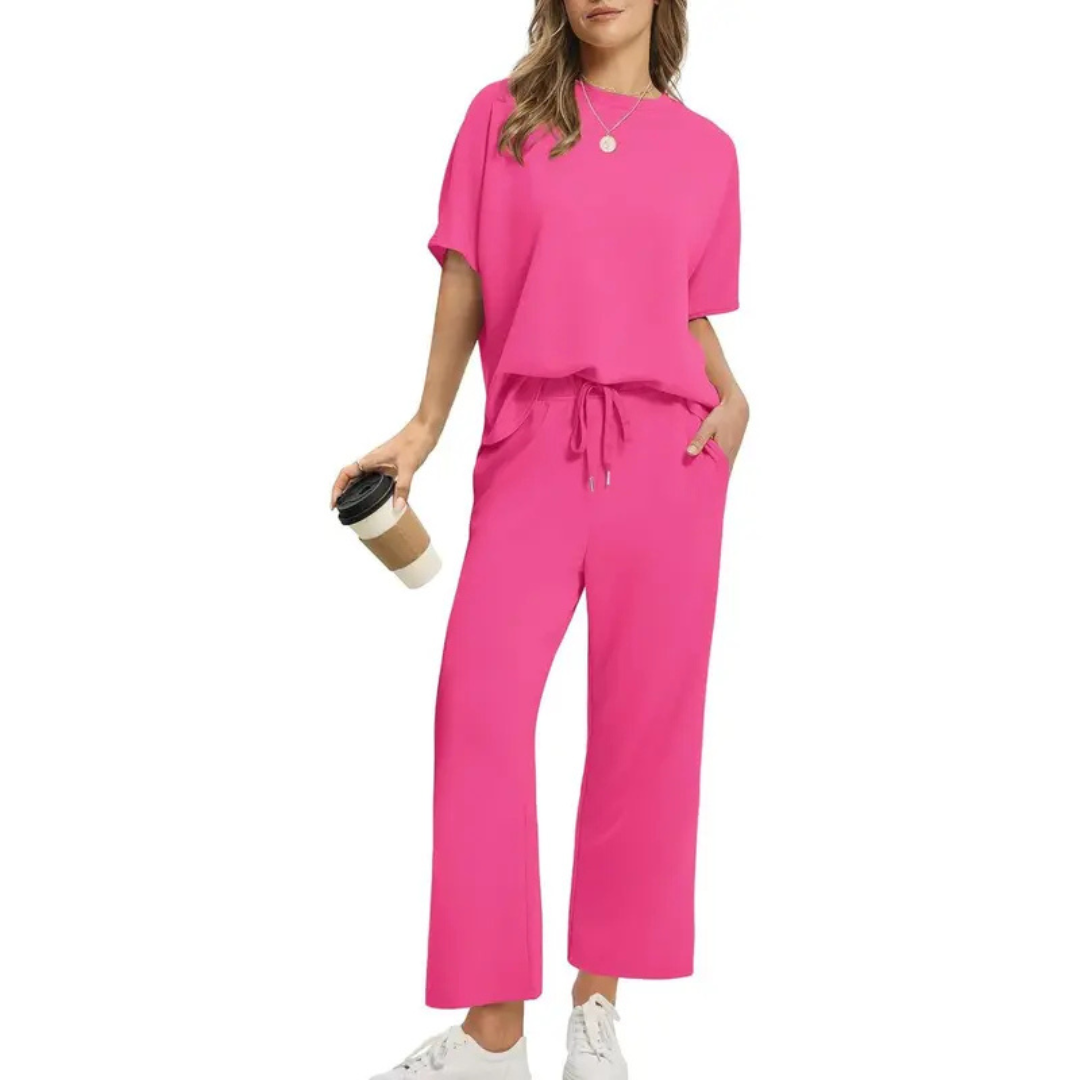 Julie – Dames Oversized Cropped Lounge Set