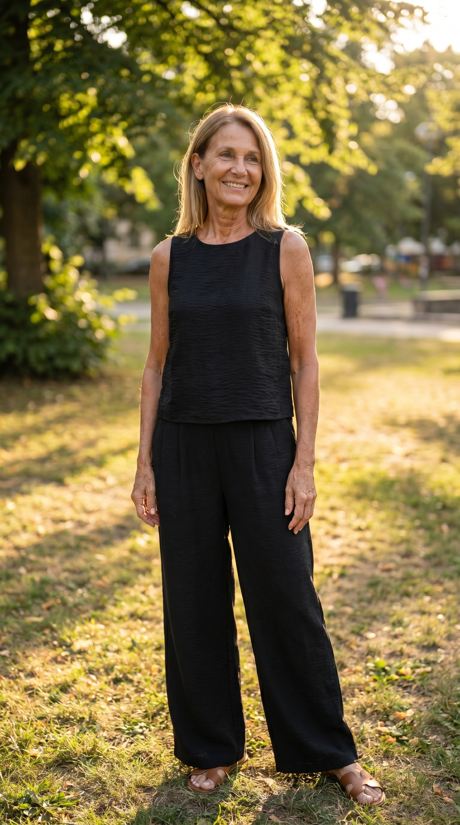 Brigitte - Tweedelige set met mouwloze top en broek