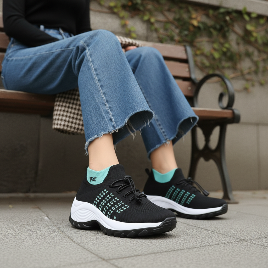Ambulo Orthopedische Schoenen Strikstof - Groen Zwart