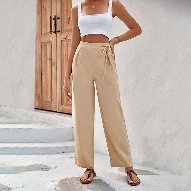 Danique - Casual Broek Met Wijde Pijpen