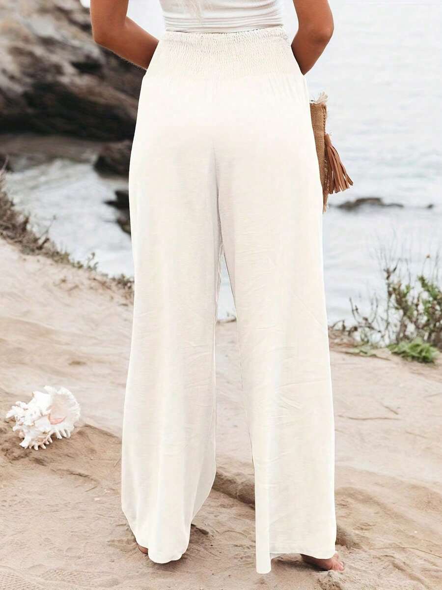 José | Hoge taille lange broek met zakken
