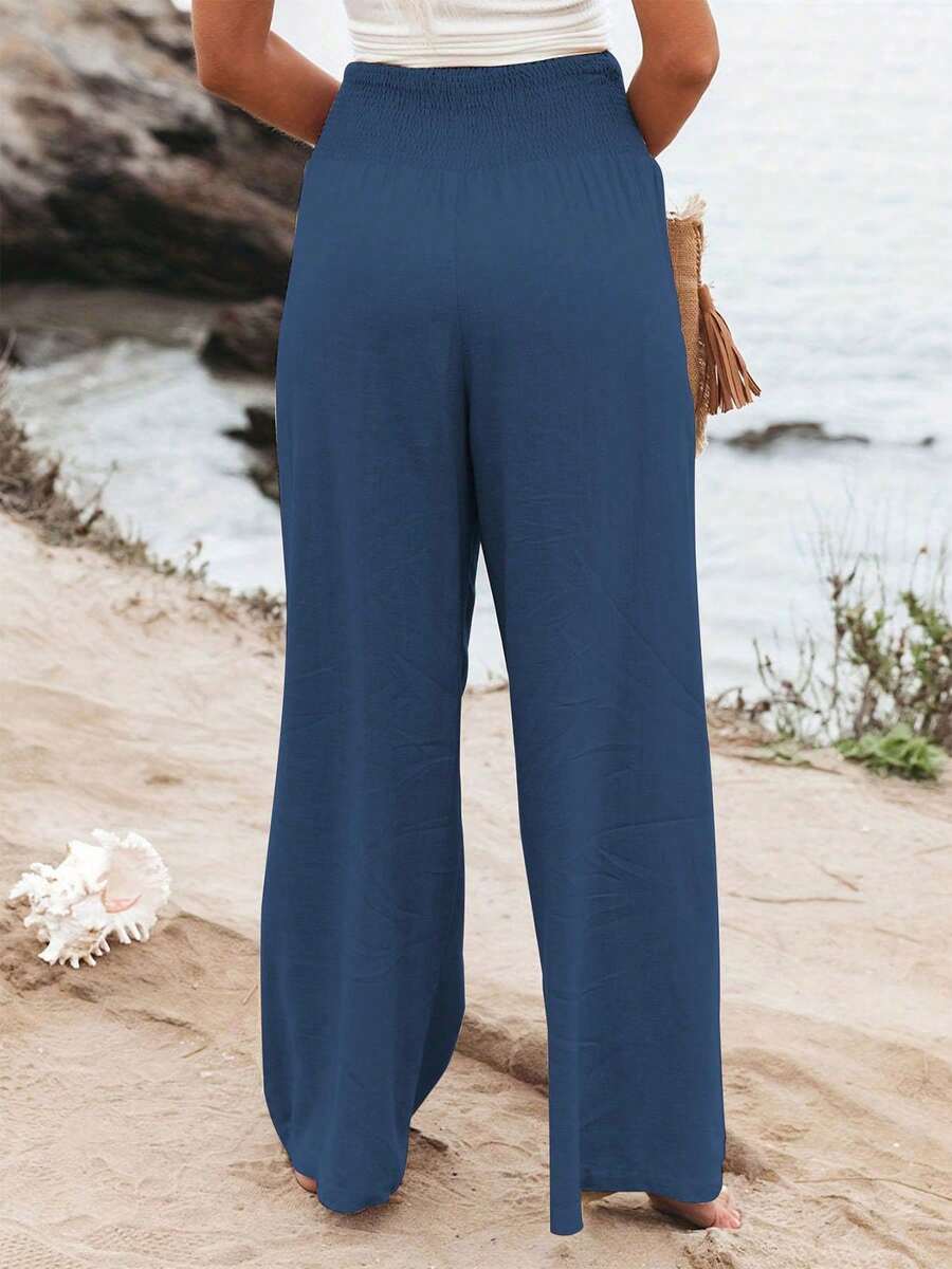 José | Hoge taille lange broek met zakken