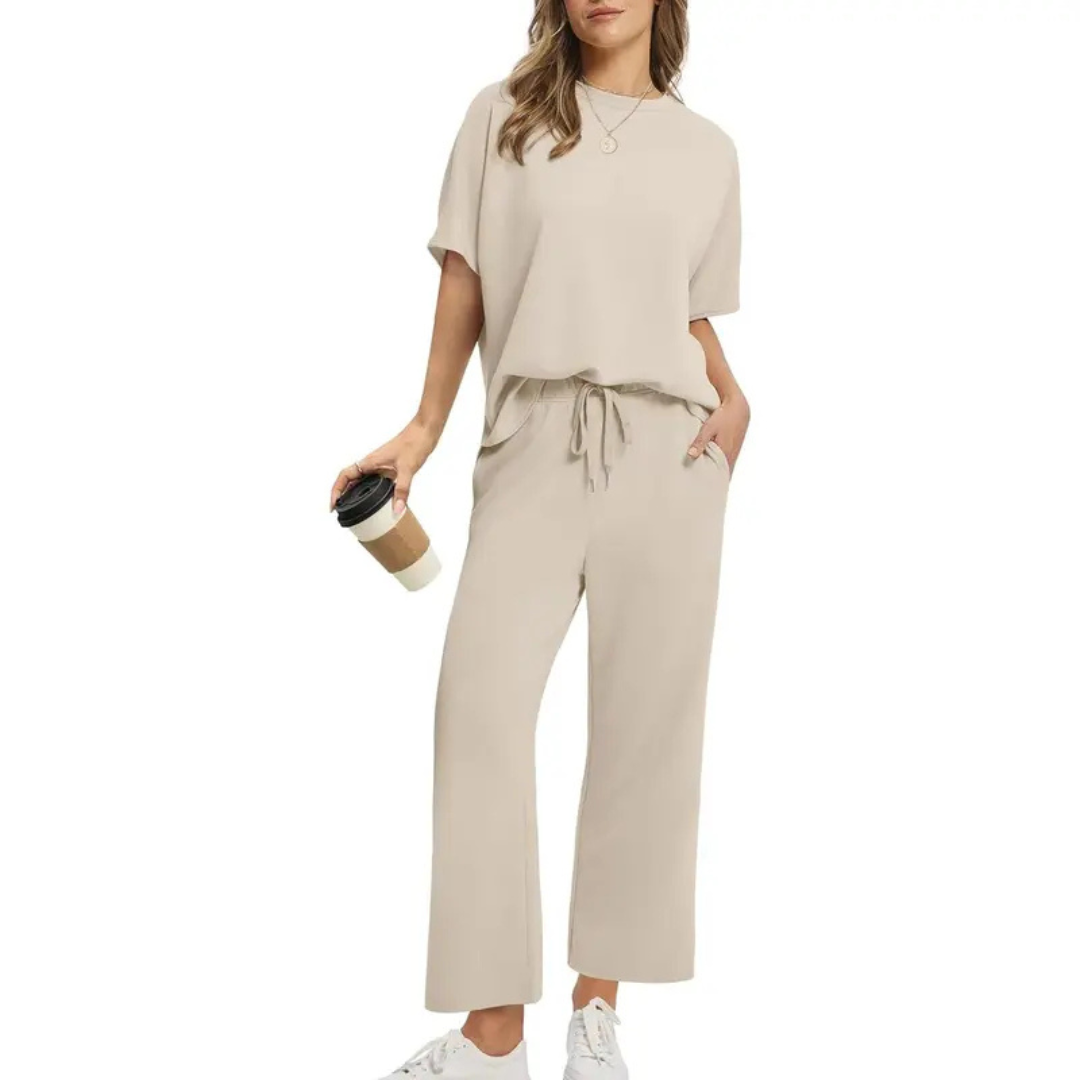 Julie – Dames Oversized Cropped Lounge Set