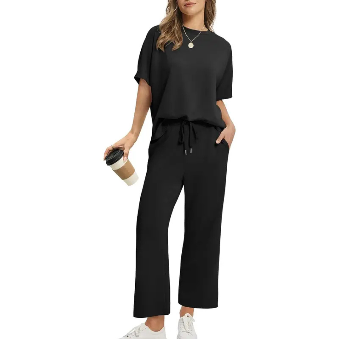 Julie – Dames Oversized Cropped Lounge Set