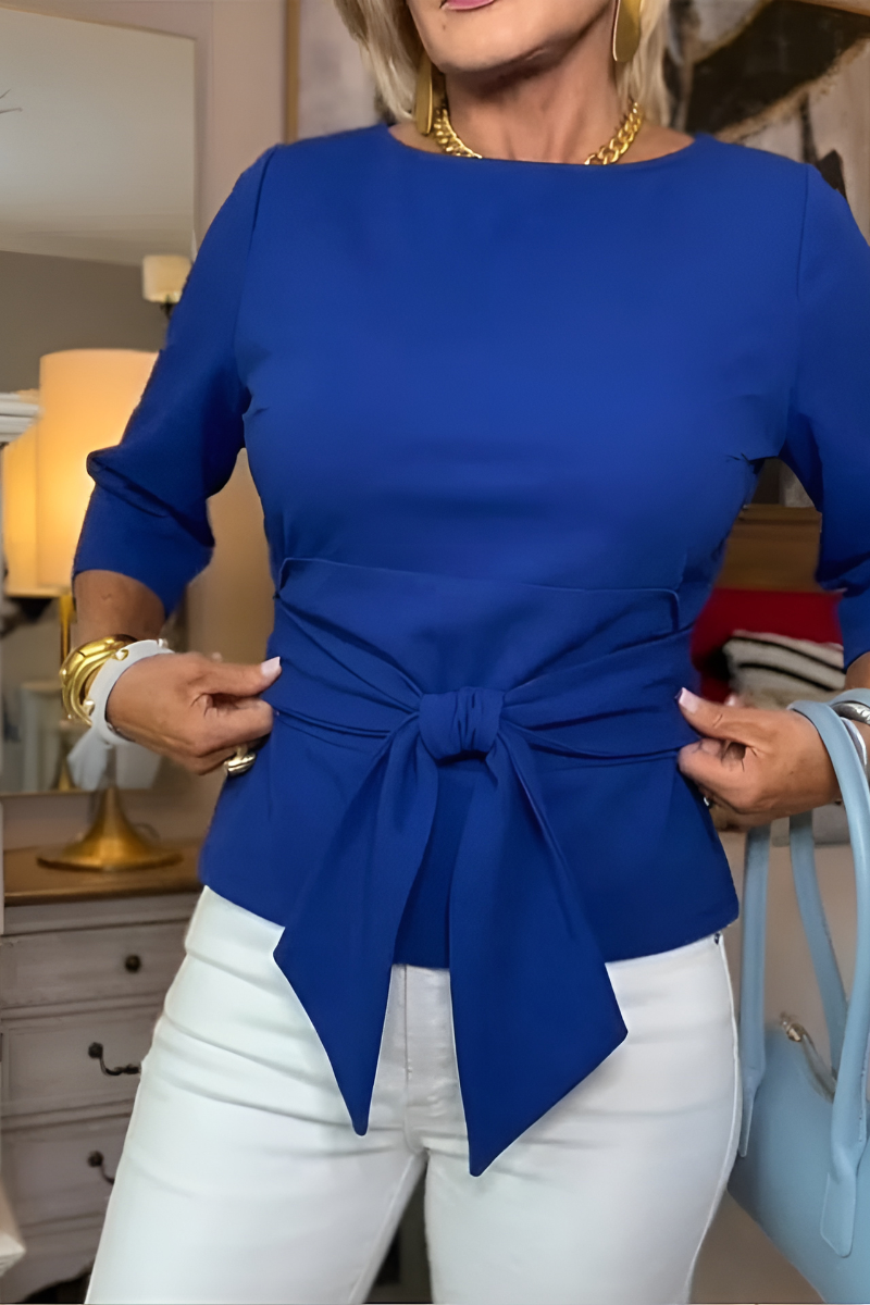 Nathalie - Stijlvolle Strik Taille Top (1+1 Gratis)