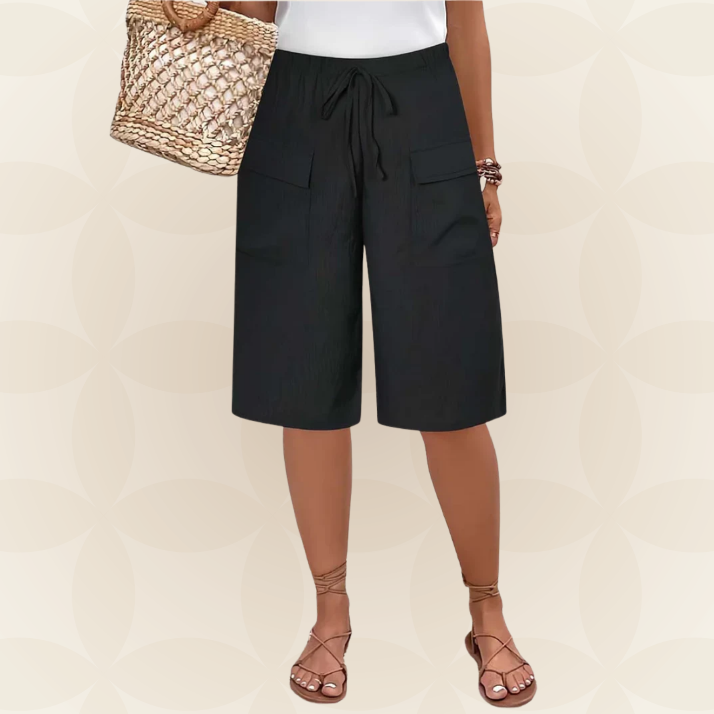 Clota | Korte broek met elastische tailleband - 1+1 GRATIS