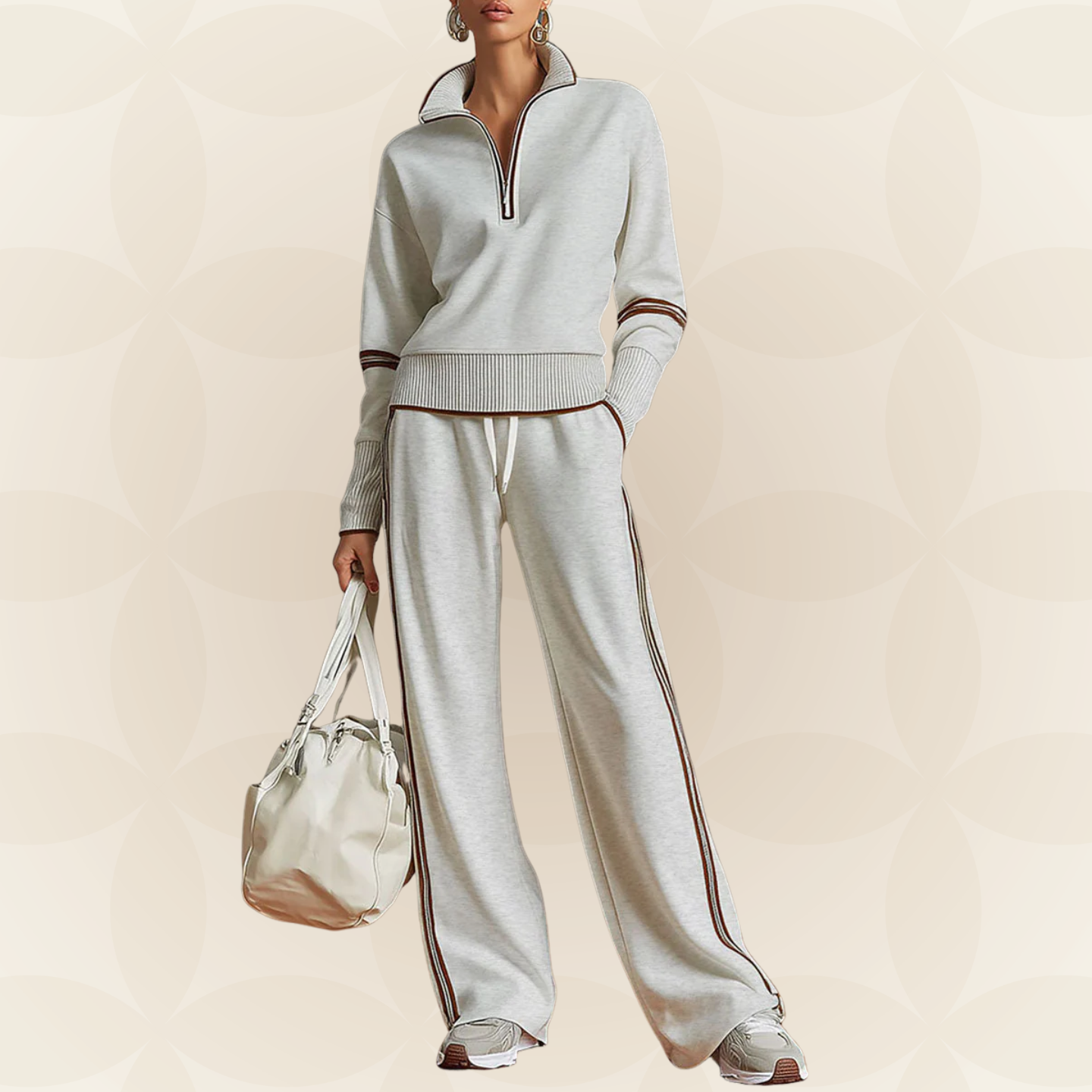 Marieke – Comfortabel set met brede pijpen