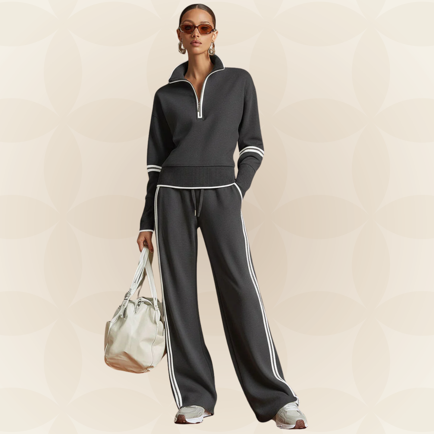 Marieke – Comfortabel set met brede pijpen