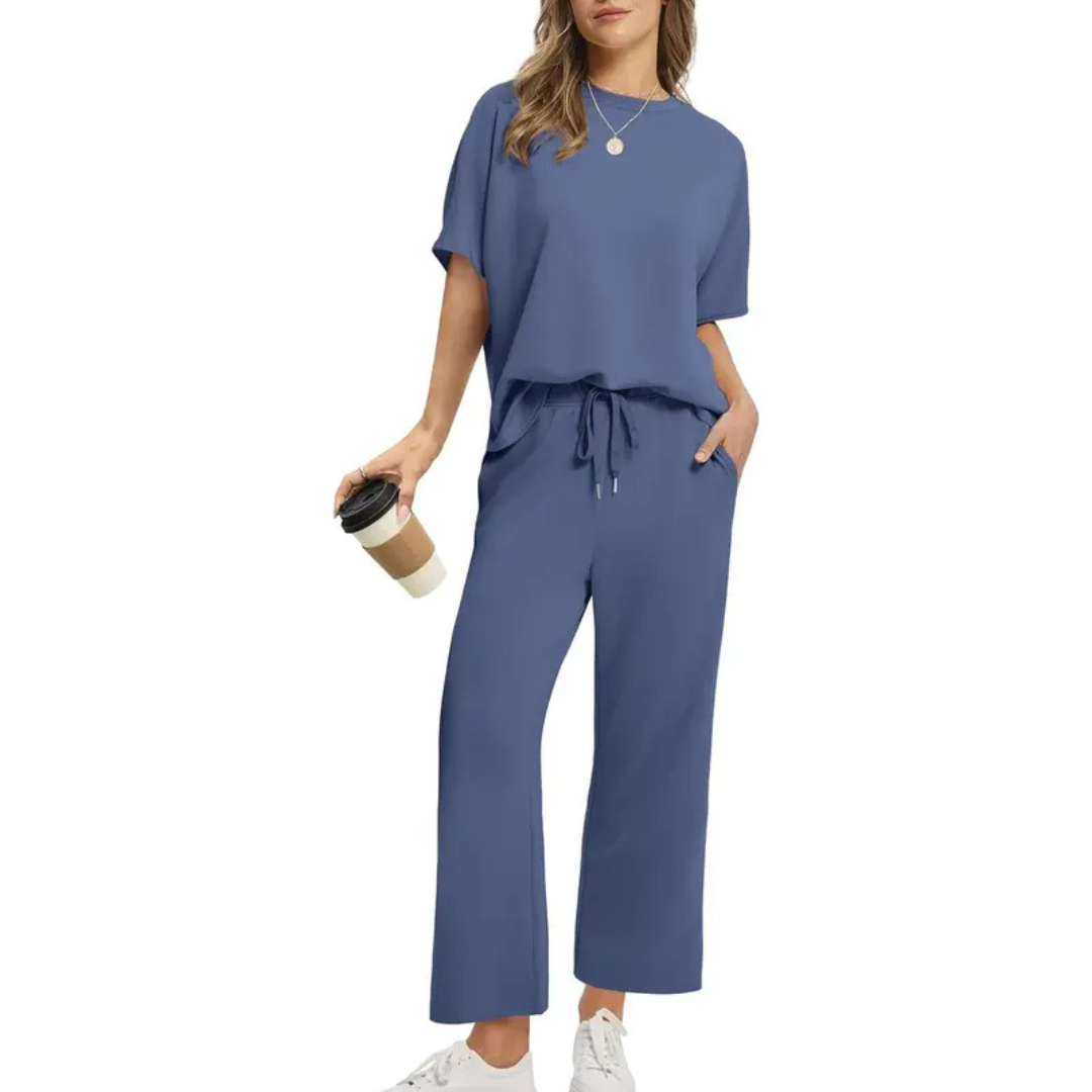 Julie – Dames Oversized Cropped Lounge Set