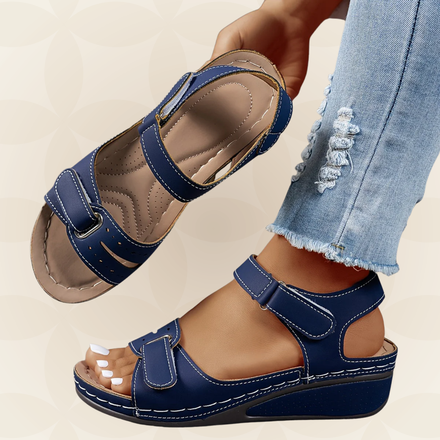 Sophie – Orthopedische Sandalen voor Hielspoor, Brede Voeten & Artrose