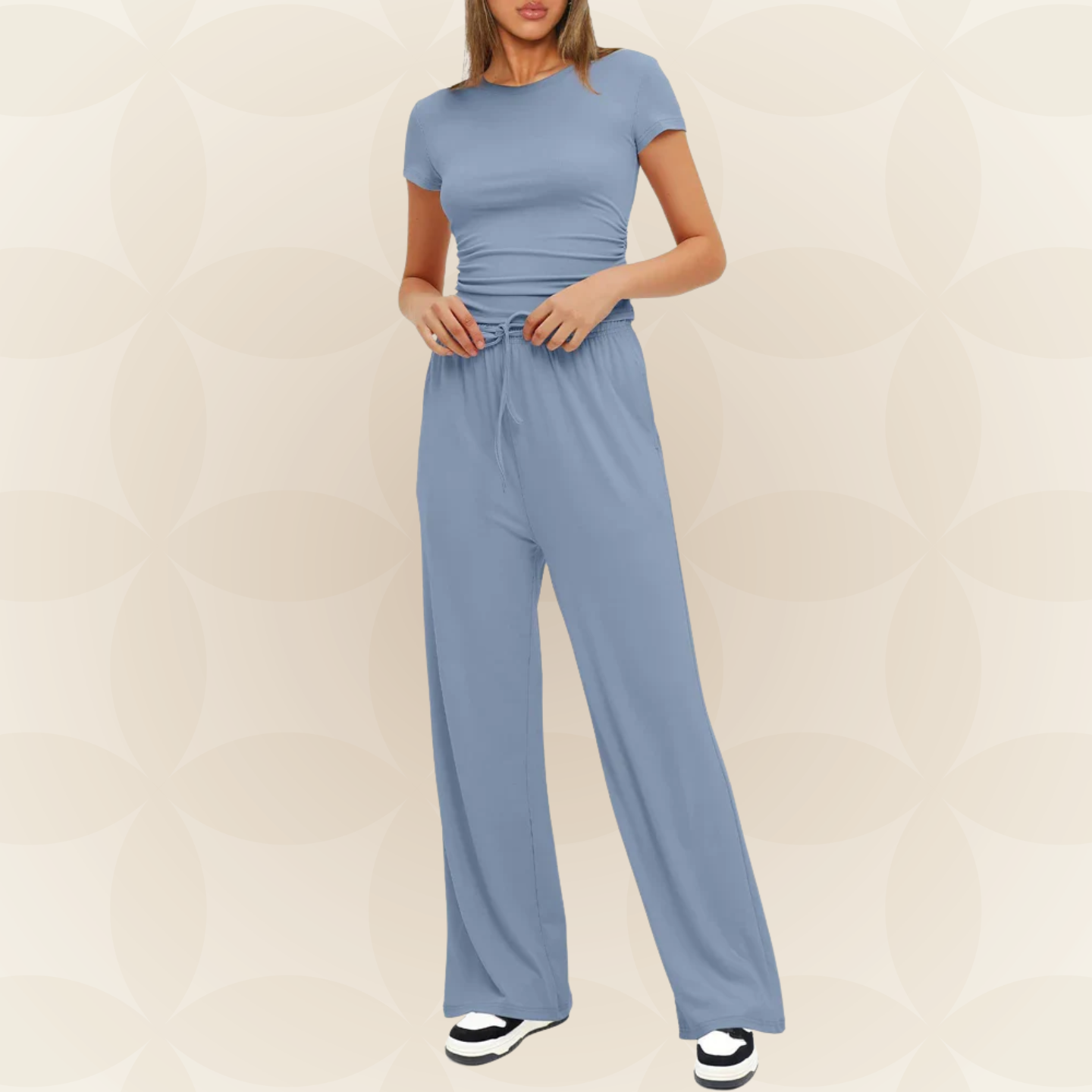 Monique -  Effen Casual Tweedelige Zomersetje