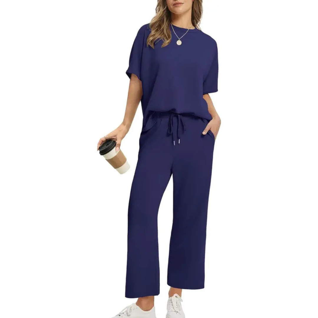 Julie – Dames Oversized Cropped Lounge Set