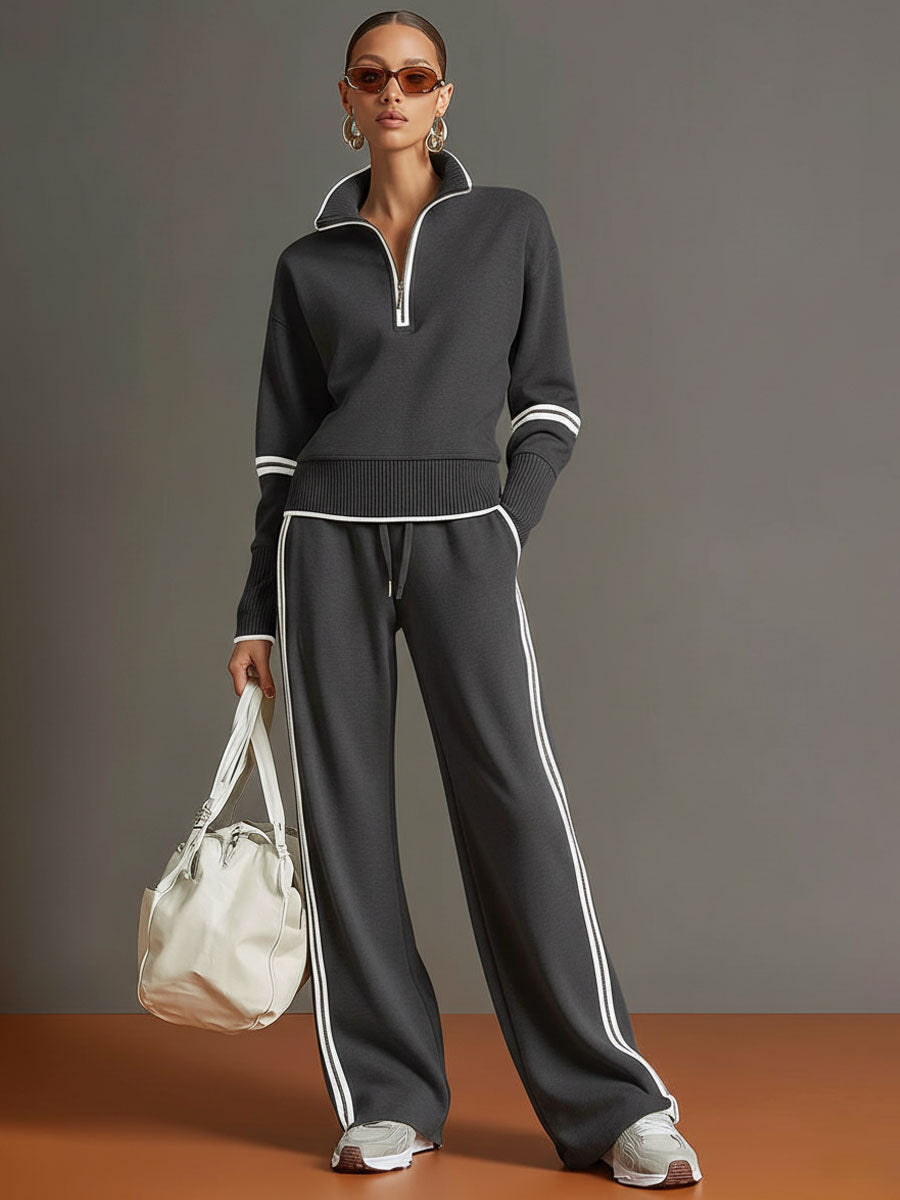 Marieke – Comfortabel set met brede pijpen
