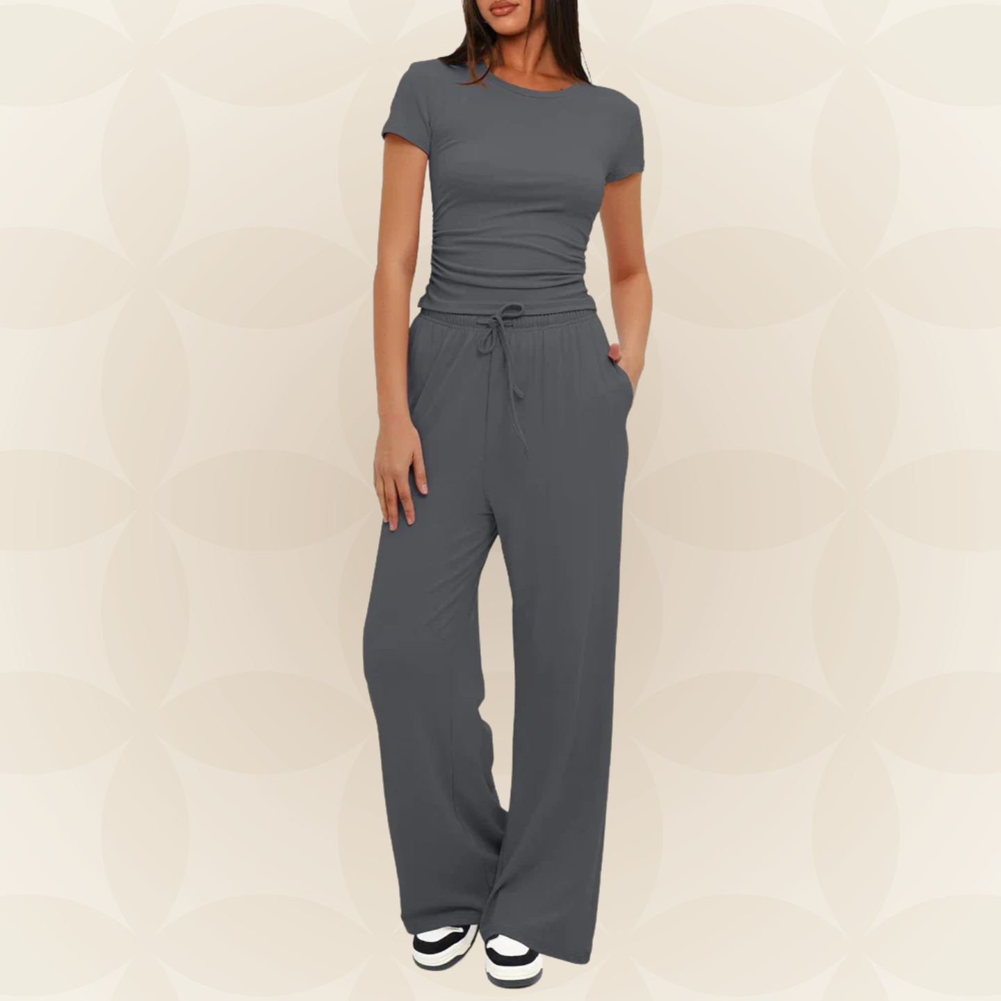 Monique -  Effen Casual Tweedelige Zomersetje