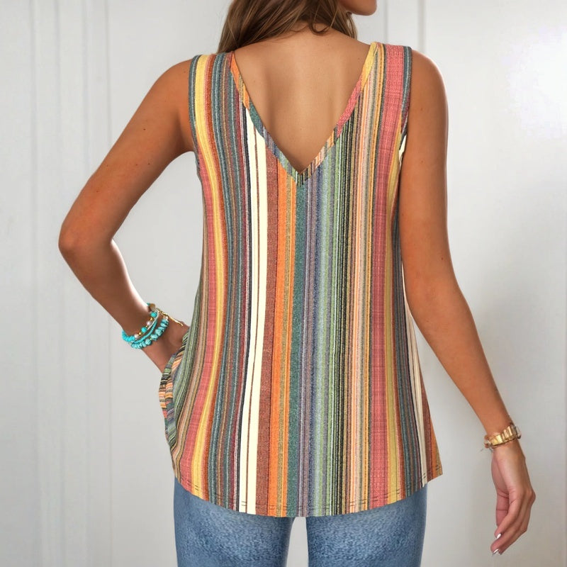Marloes - Blouse met kleurrijke strepen
