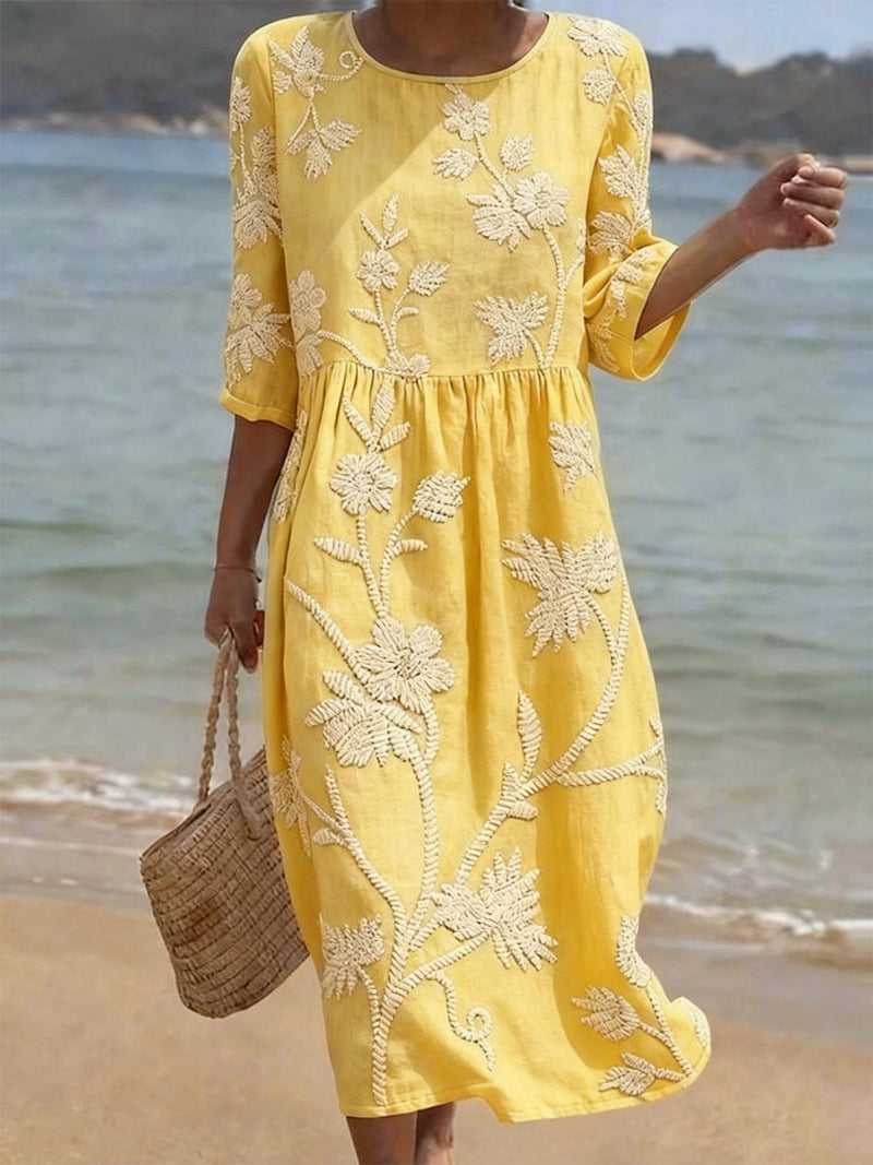 Ilse - Geborduurde Vintage Jurk