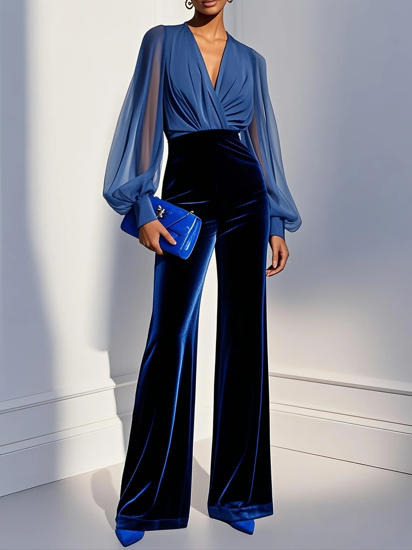 Maddy -- Elegante jumpsuit met V-hals